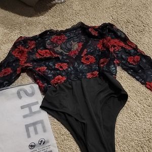 One piece body suit never worn long sleeve